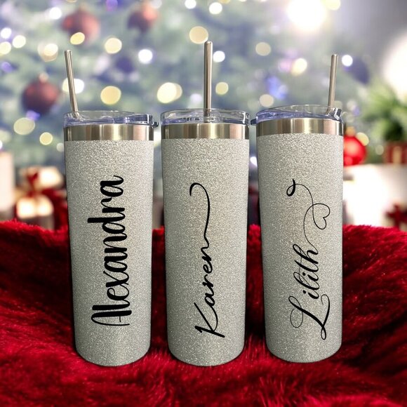 Personalized 20oz Glitter Sparkle Tumbler - Picture 8 of 12